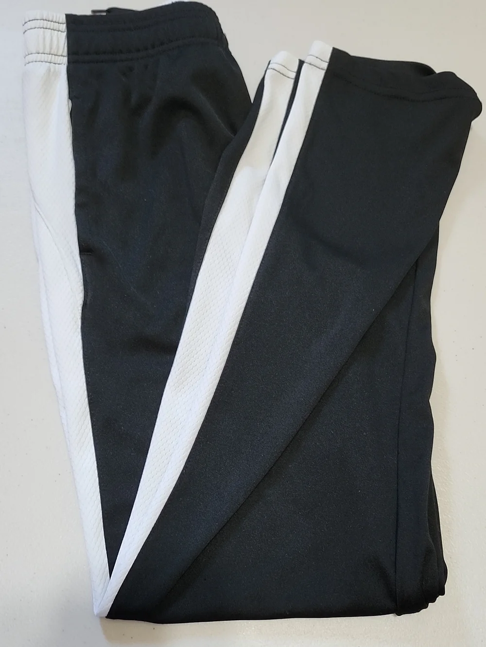 2 Prs E&GUC SzL Youth Black & Gray Pants. Both Are Stretch Pull-On Pants